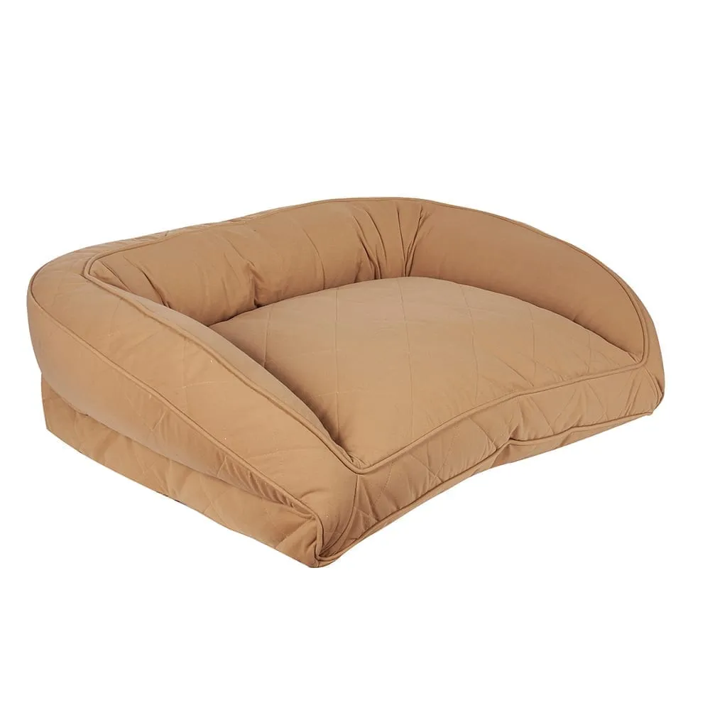 Quilted Microfiber Bolster Pet Bed