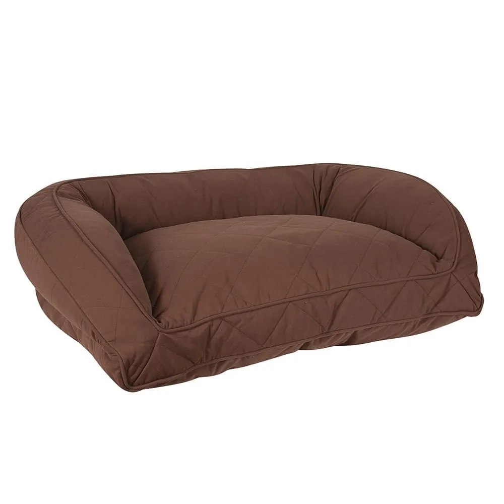 Quilted Microfiber Bolster Pet Bed