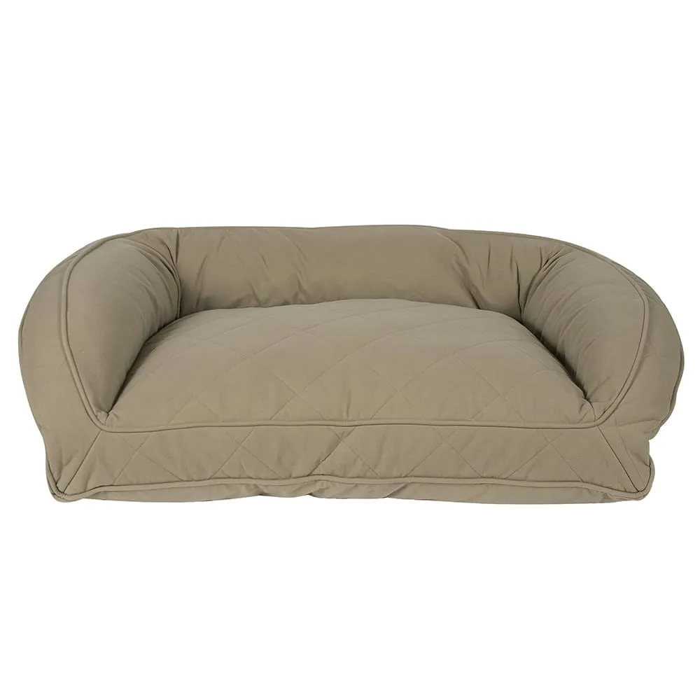 Quilted Microfiber Bolster Pet Bed