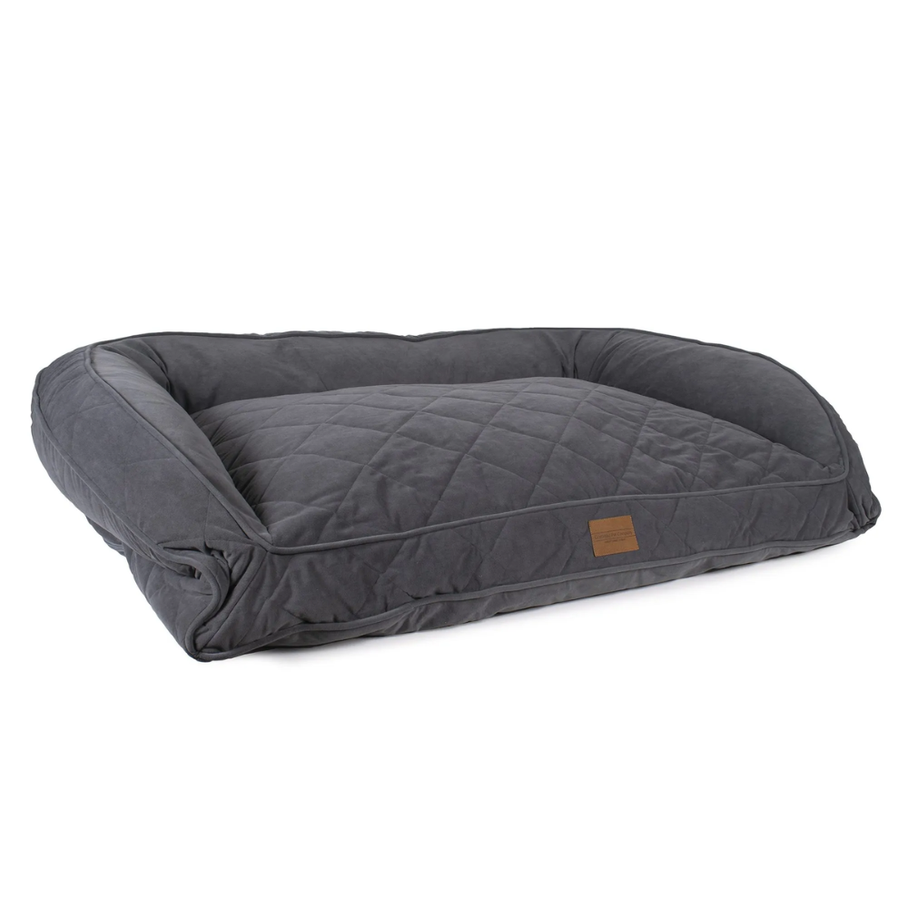 Quilted Microfiber Bolster Pet Bed