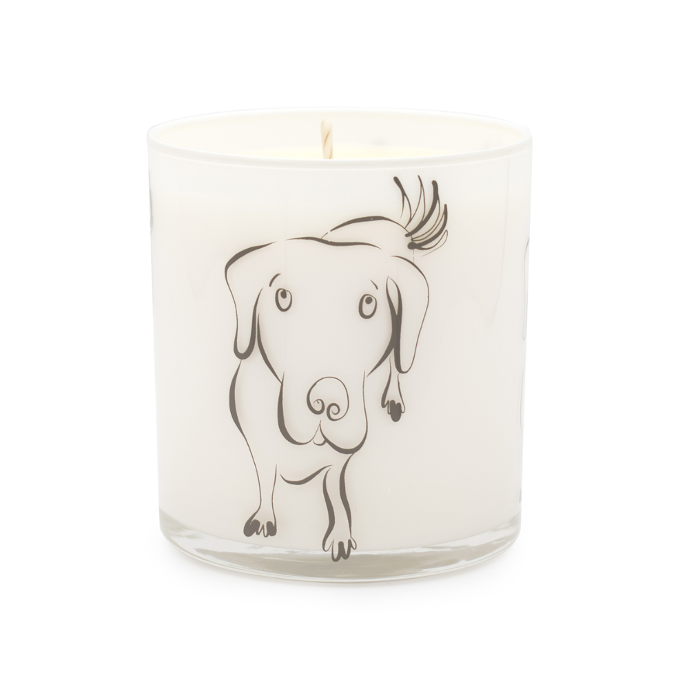 Taupe Large Dog Jar Candle – Big Stick Cedar Scent