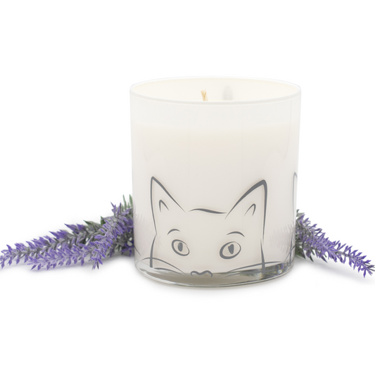 Large Cat Jar Candle – Lazy Days Lavender Scent