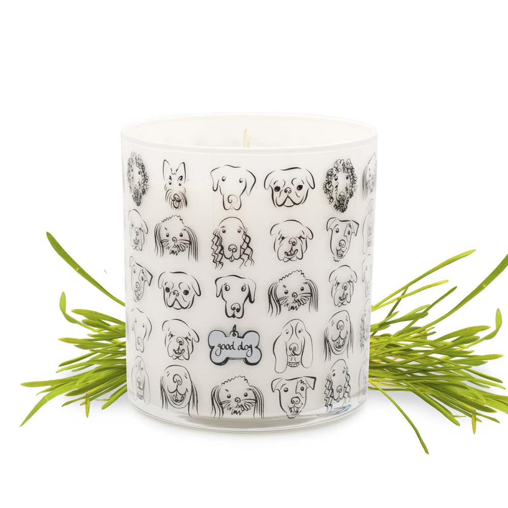 Dogs with Tag Jar Candle – Rolling in Grass Scent