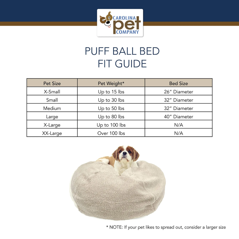 Sherpa Puff Ball Nesting Bed