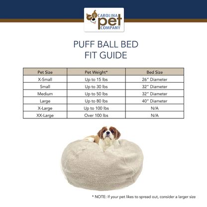Sherpa Puff Ball Nesting Bed