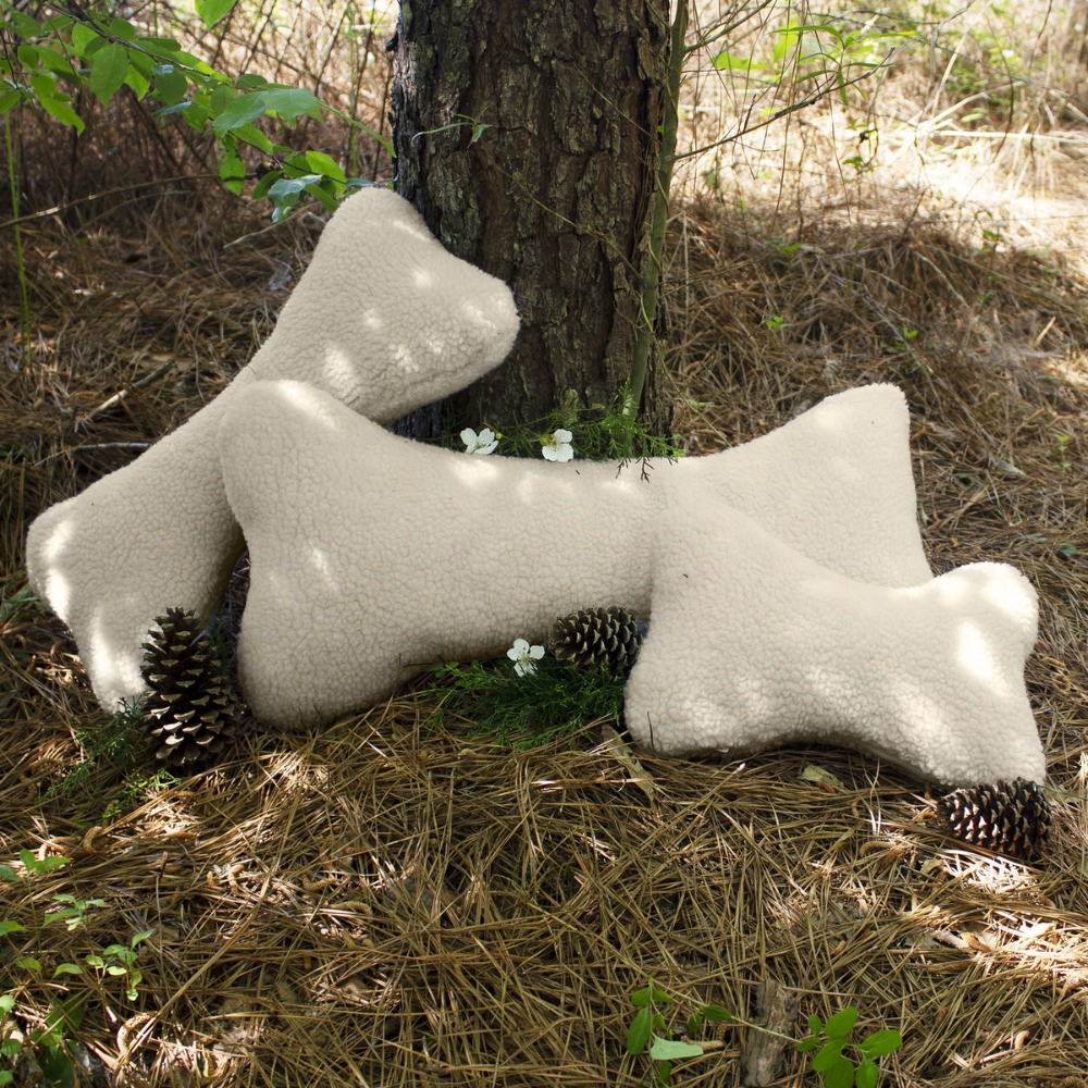 Bone Pillow Plush Dog Toy