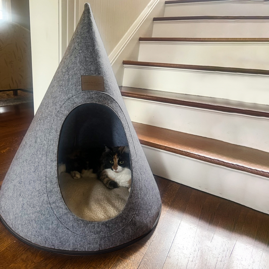 Kitty Tee Pee Felt Cat Bed