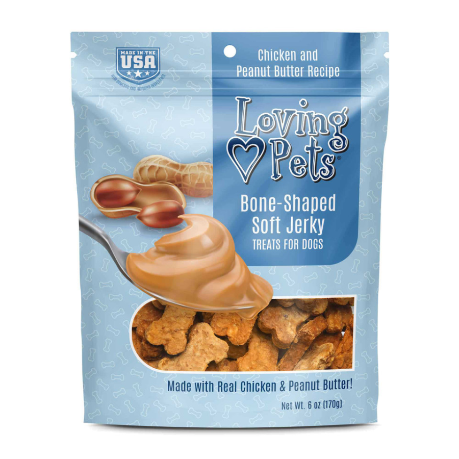 Bone-Shaped Soft Jerky Treats - Chicken & Peanut Butter Recipe