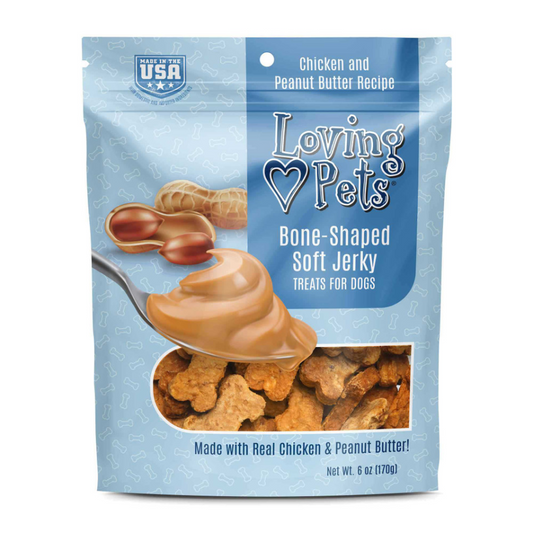 Bone-Shaped Soft Jerky Treats - Chicken & Peanut Butter Recipe