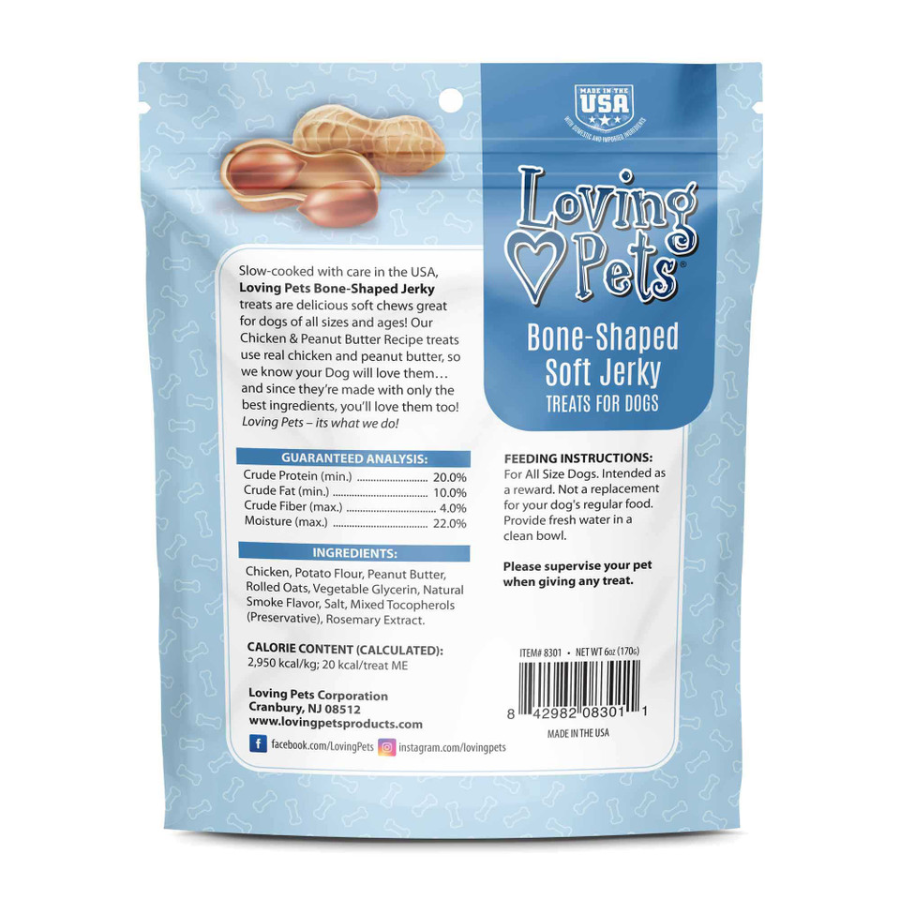 Bone-Shaped Soft Jerky Treats - Chicken & Peanut Butter Recipe