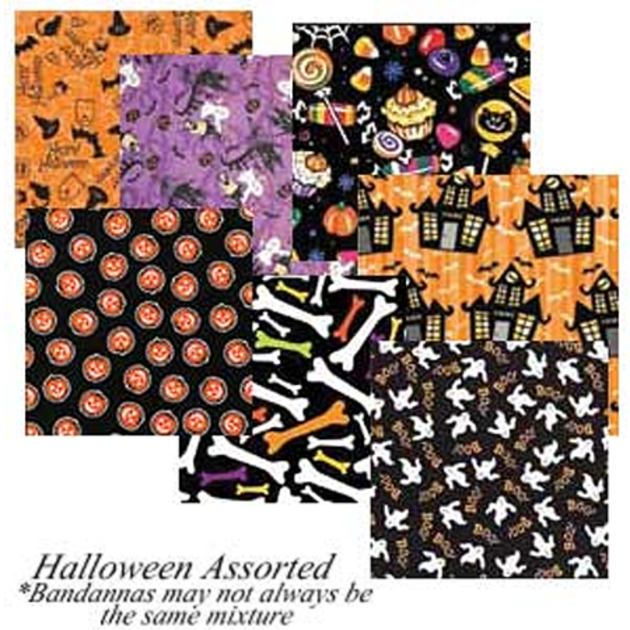 Halloween Assorted Bandannas - 12 Pack