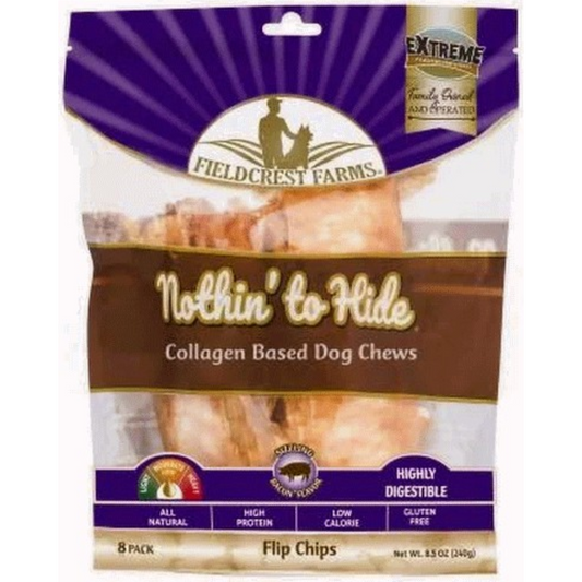 Nothin' to Hide Rawhide Flip Chips Dog Chews