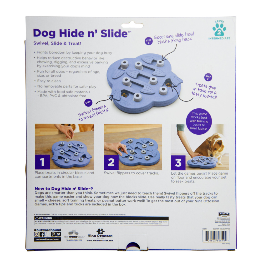 Hide N' Slide Interactive Treat Puzzle Dog Toy