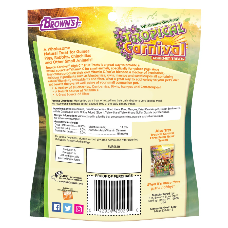 Tropical Carnival® High C Small Animals Treats