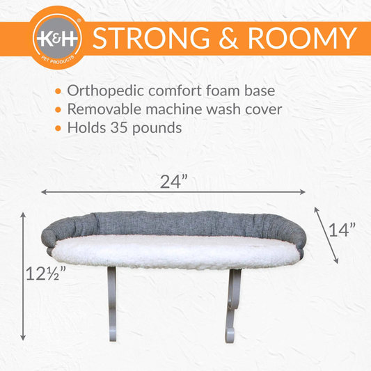 Universal Wall Mount Cat Shelf With Bolster
