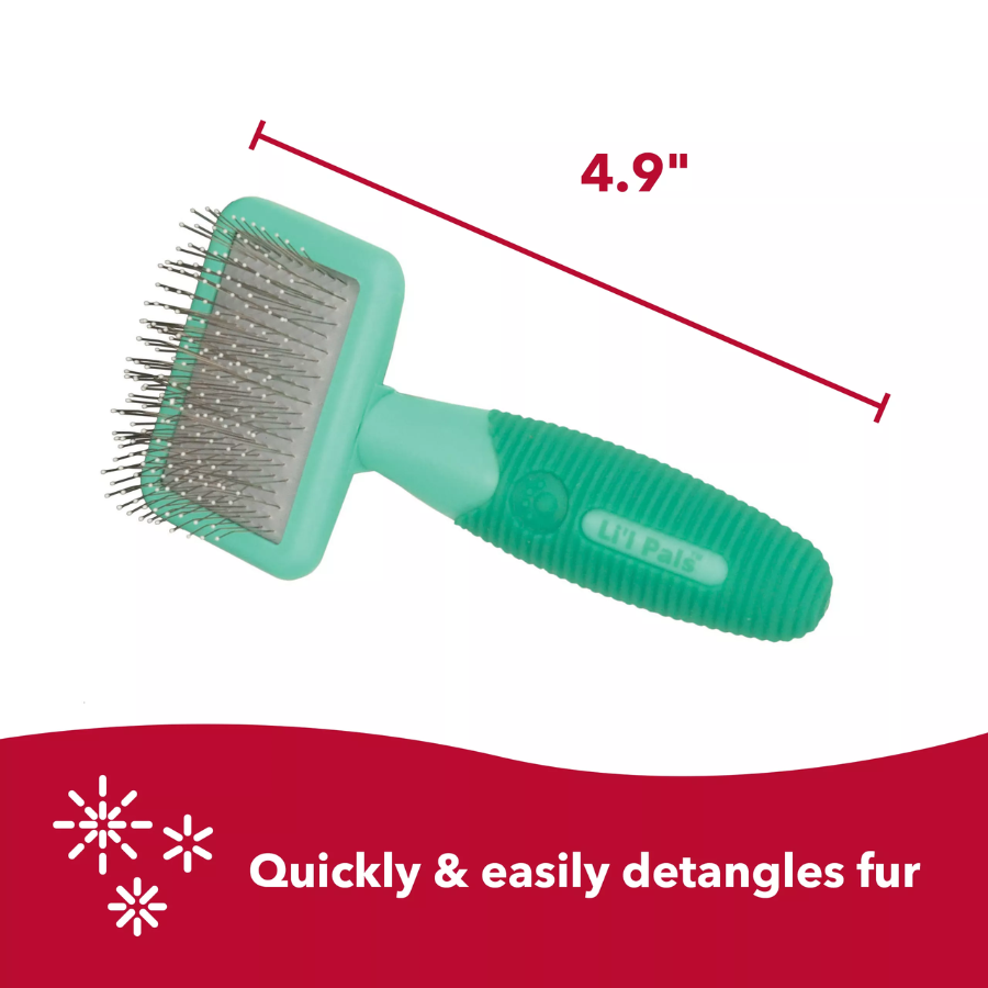 Li'l Pals® Kitten Slicker Brush with Coated Tips