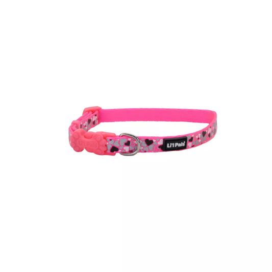 Li'l Pals® Reflective Dog Collar With Hearts