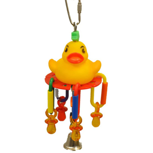 Happy Beaks Lucky Rubber Ducky Bird Toy