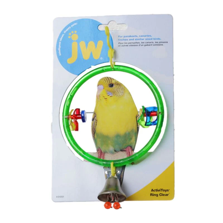 ActiviToys Ring Clear with Bell for Parakeets, Canaries, Finches and Similar Sized Birds