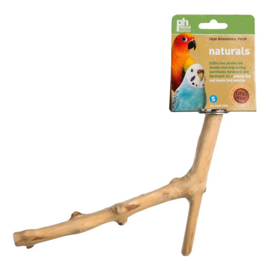 Prevue Naturals Y-Branch Coffee Wood Perch