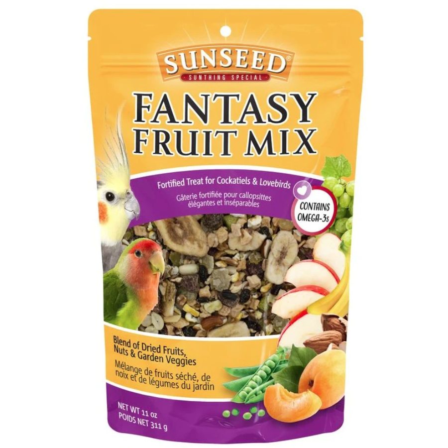 Sunseed Fantasy Fruit Mix Fortified Treat for Cockatiels and Lovebirds