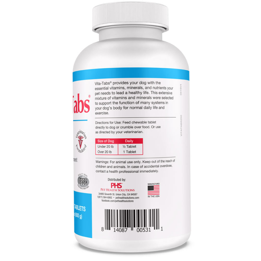 Vita-Tabs For Dogs Vitamin-Mineral Nutritional Supplement