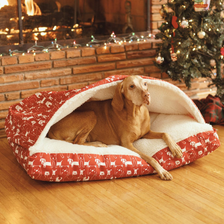 Cozy Cave® Luxury Orthopedic Rectangle Dog Bed - Holiday Collection