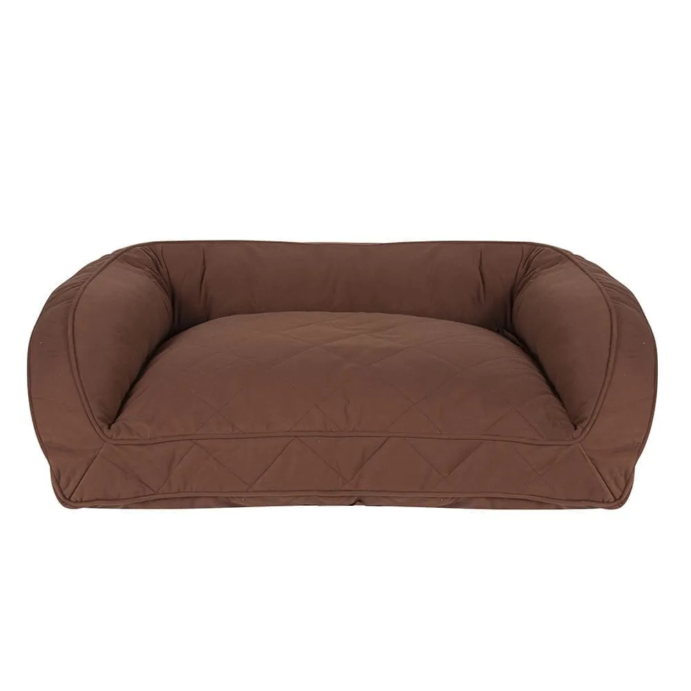 Quilted Microfiber Bolster Pet Bed