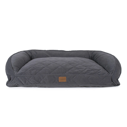 Quilted Microfiber Bolster Pet Bed