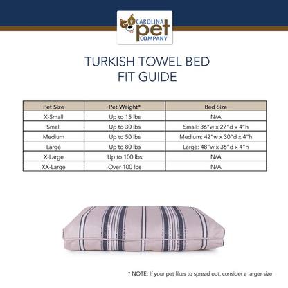 Turkish Towel Indoor Outdoor Pet Bed