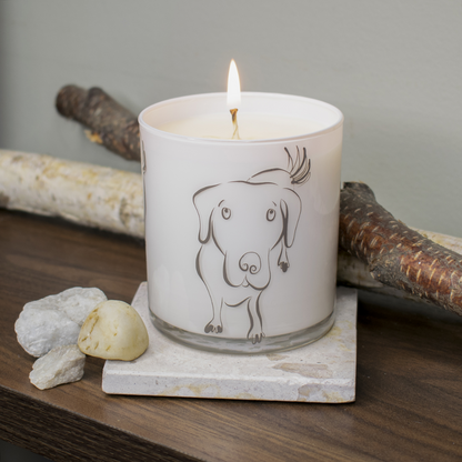 Taupe Large Dog Jar Candle – Big Stick Cedar Scent