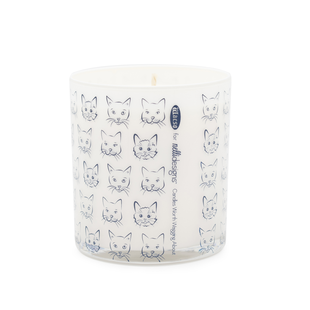 Navy Cat Heads Jar Candle – Rolling in Grass Scent