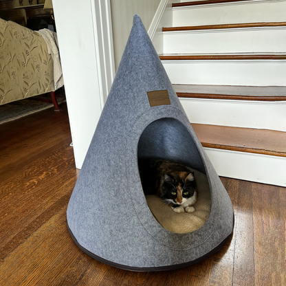 Kitty Tee Pee Felt Cat Bed