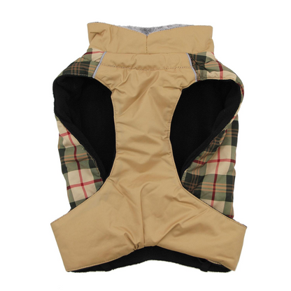 Alpine All Weather Dog Coat - Beige Plaid