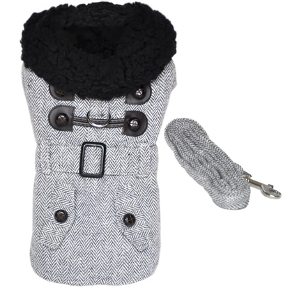 Herringbone Designer Harness Coat and Leash