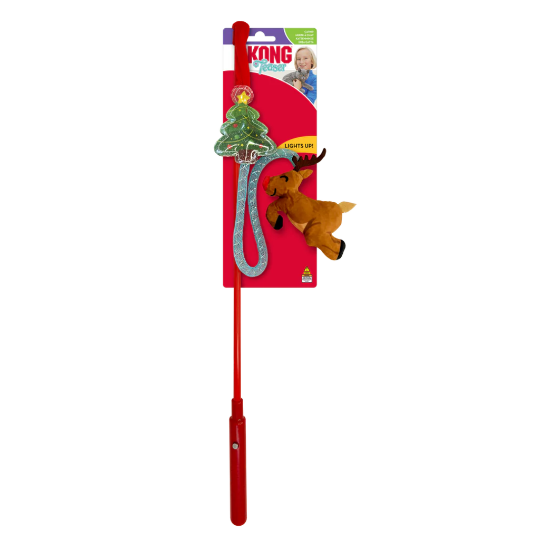 Holiday Teaser Light-Up Reindeer Cat Toy