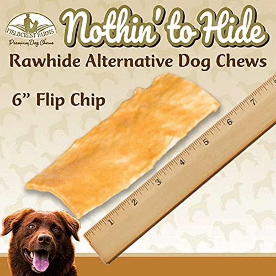 Nothin' to Hide Rawhide Flip Chips Dog Chews