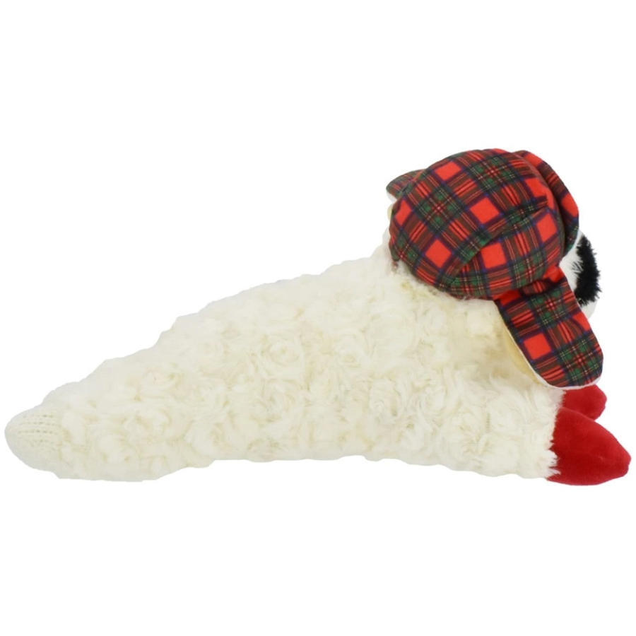 Lamb Chop® Holiday Lamb Chop Dog Toy With Trapper Hat