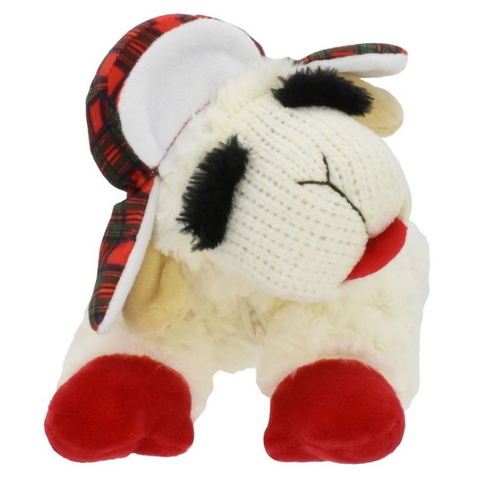 Lamb Chop® Holiday Lamb Chop Dog Toy With Trapper Hat