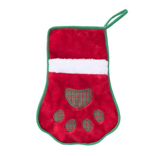 Holiday Red Paw Stocking