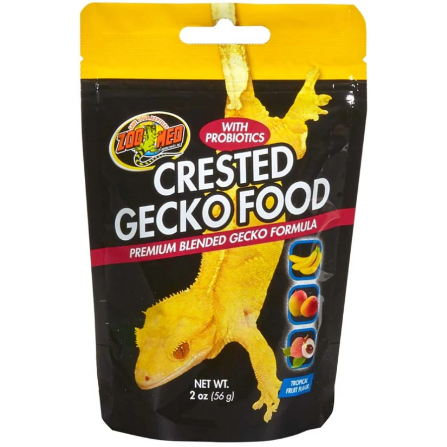 Crested Gecko Food Premium Blended Gecko Formula With Probiotics - Tropical Fruit Flavor