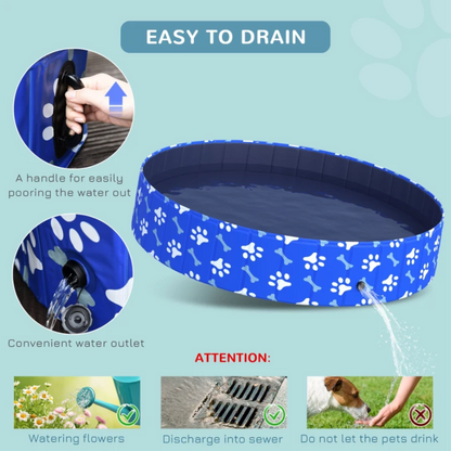 Foldable Pet SwimmingPool - Portable Bathing Tub