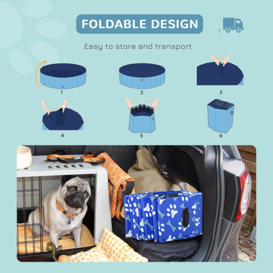 Foldable Pet SwimmingPool - Portable Bathing Tub