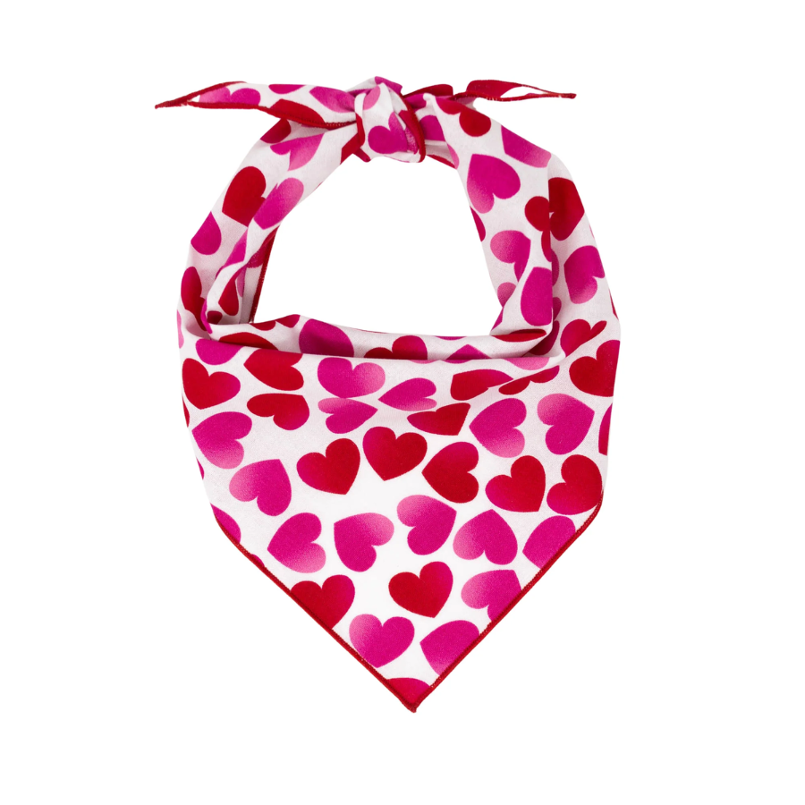 Pink & Red Ombre Hearts Valentine Bandana