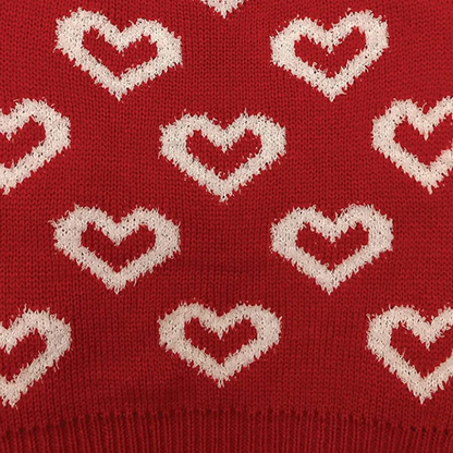 All Over Hearts Dog Sweater