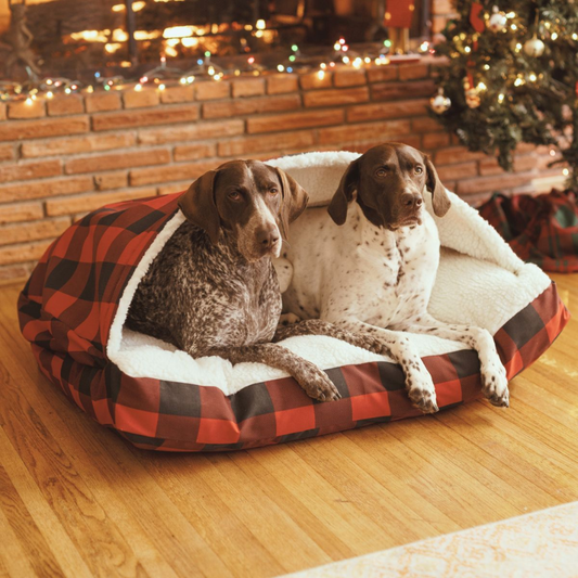 Cozy Cave® Luxury Orthopedic Rectangle Dog Bed - Holiday Collection