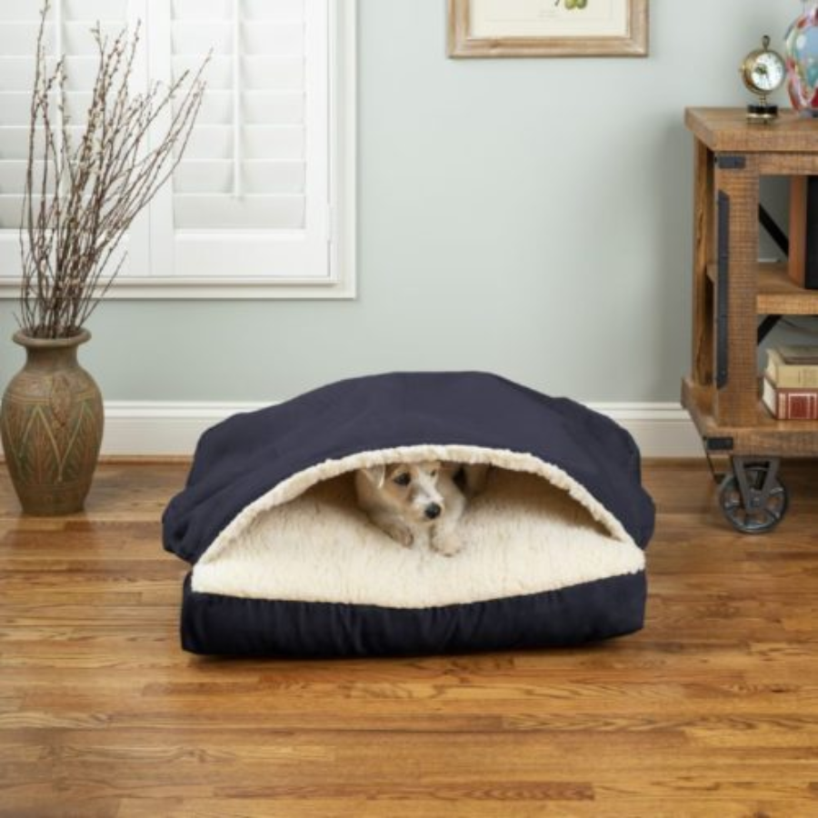 Cozy Cave® Rectangle Standard Dog Bed - Classic Cotton Collection