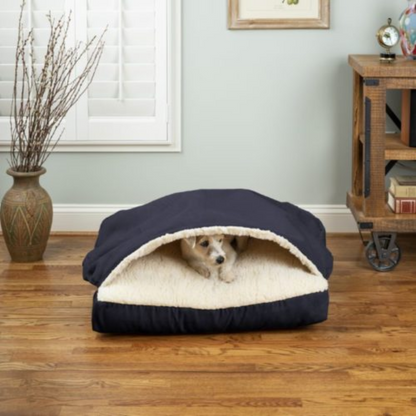Cozy Cave® Rectangle Standard Dog Bed - Classic Cotton Collection