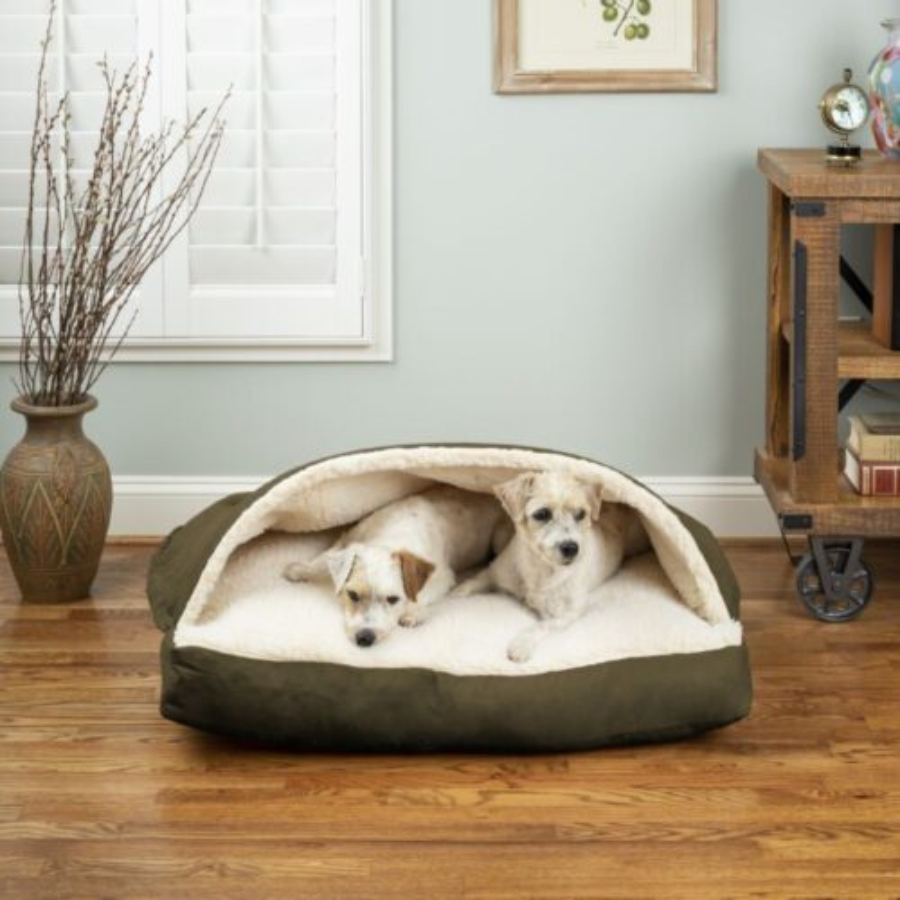 Cozy Cave® Rectangle Standard Dog Bed - Classic Cotton Collection