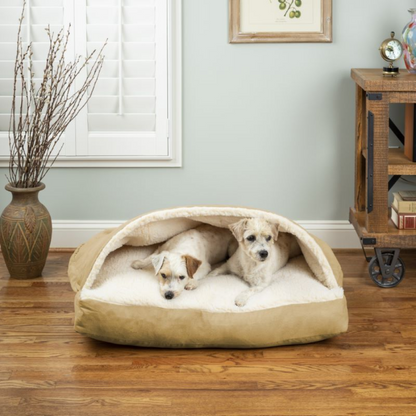 Cozy Cave® Rectangle Standard Dog Bed - Classic Cotton Collection
